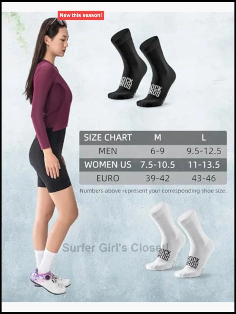 Performance Cycling Socks Breathable Moisture-Wicking Compression Crew Length